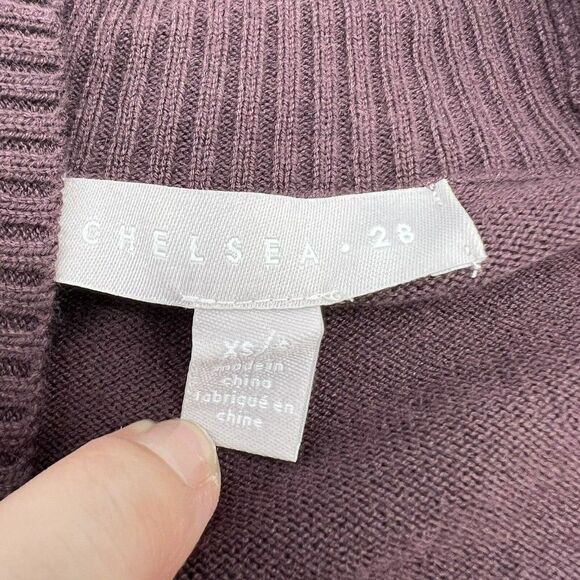 Chelsea 28 Cashmere Blend Long Sleeve Cardigan Size XS/S NWOT Wine Color - Picture 3 of 4